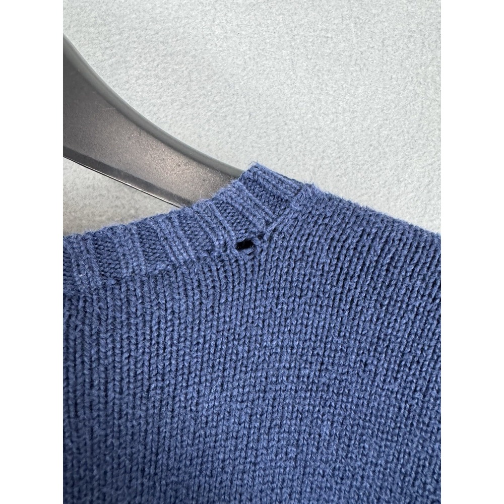 Polo Ralph Lauren Crewneck Cotton Sweatshirt Navy Logo Mens Large Utility Preppy - Picture 6 of 9